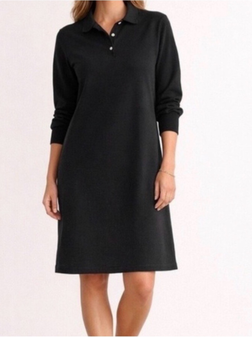 Tuckernuck Black Long-Sleeve Polo Shirt Dress — Size XS, NWT